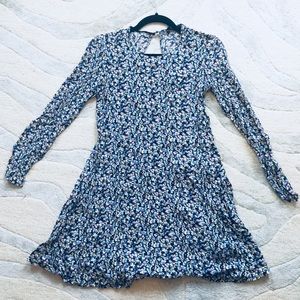 Zara blue floral dress size XS - open back dress